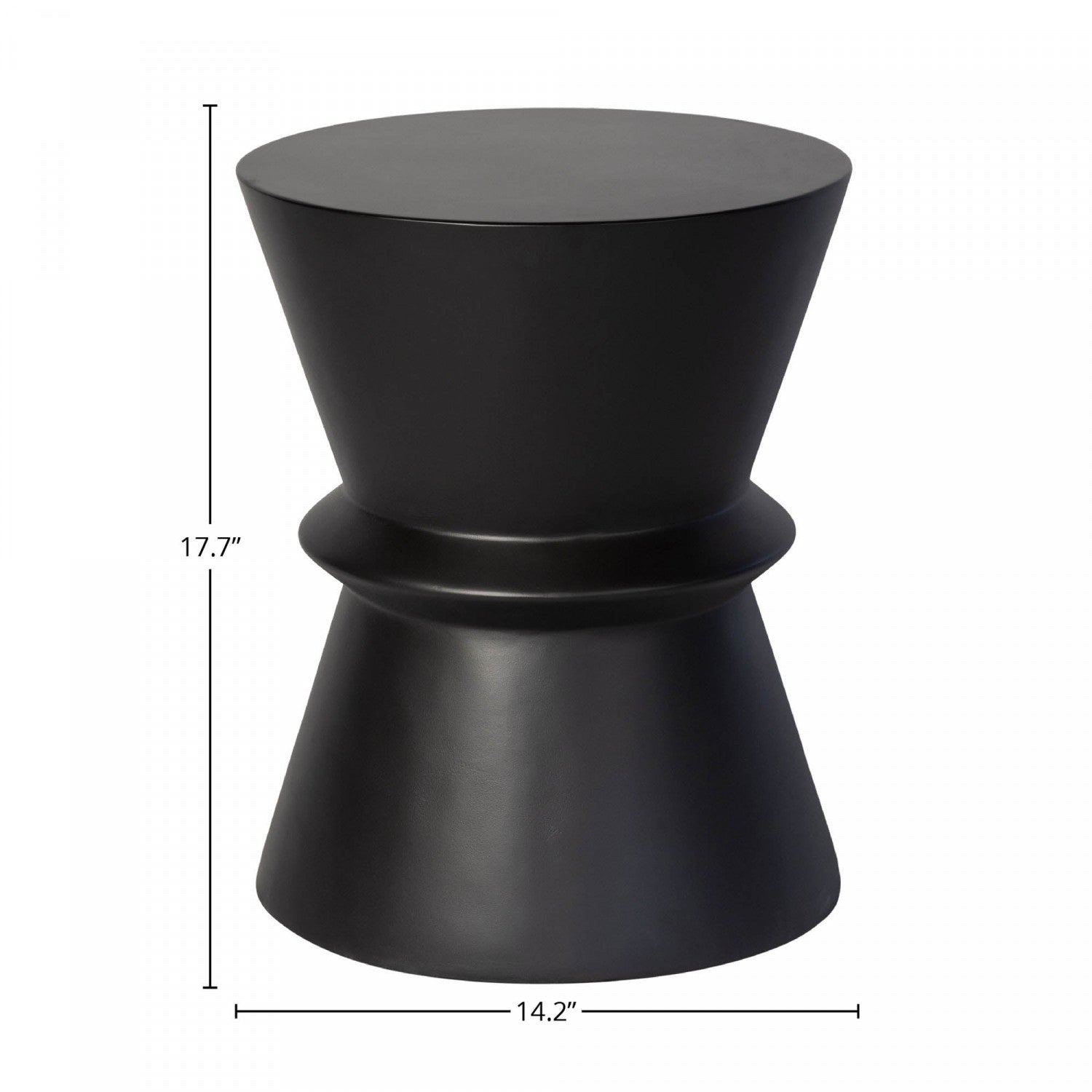 Gavrin Hourglass Side Table - Black