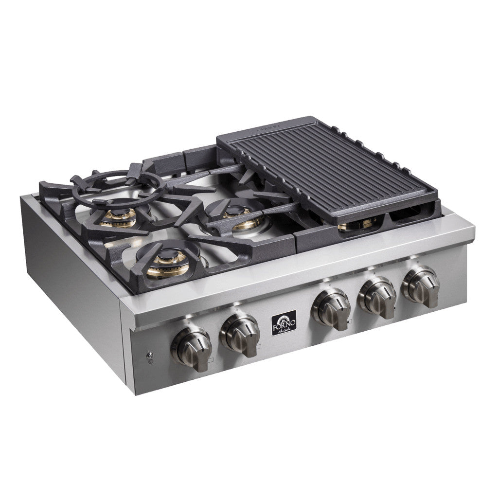 Forno Spezia Stainless Steel 30" Pro-style Gas Cooktop - FCTGS5751-30