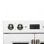 Forno Asti White 30" French Door Double Wall Oven with Dual True Convection and Air Fry (7.36 Cu. Ft.) - FBOEL1340-30WHT