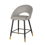 Mila Counter Stool - Grey/Black - Set of Two