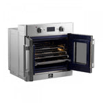 Forno Gallico Stainless Steel 30" French Door Electric Wall Oven with True Convection and Air Fry (3.68 Cu. Ft.) - FBOEL1371-30