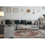 Macie Traditional Area Rug - Red Cream - 5' X 8'