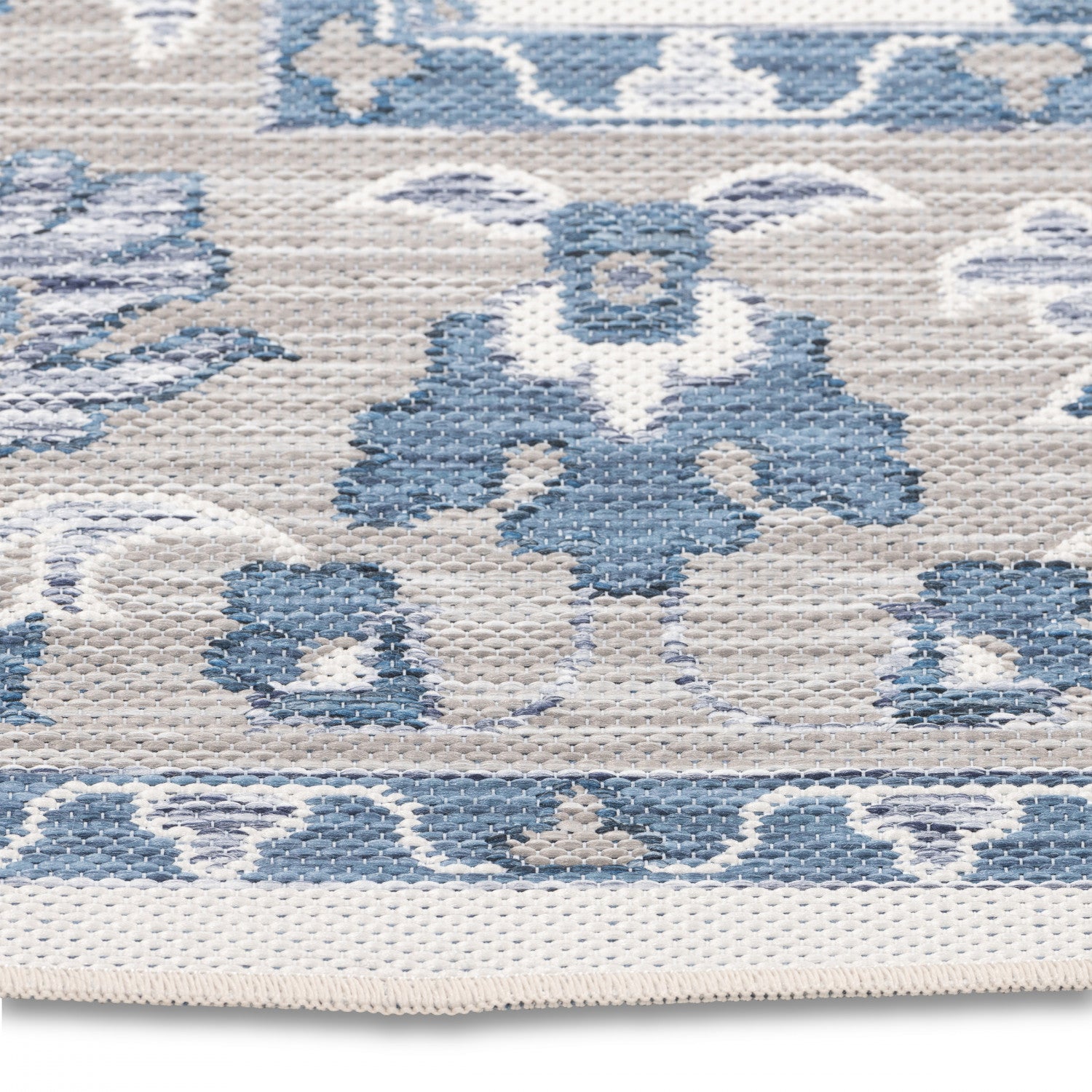 Marbella Traditional Outdoor Rug - 5' x 7' - Blue