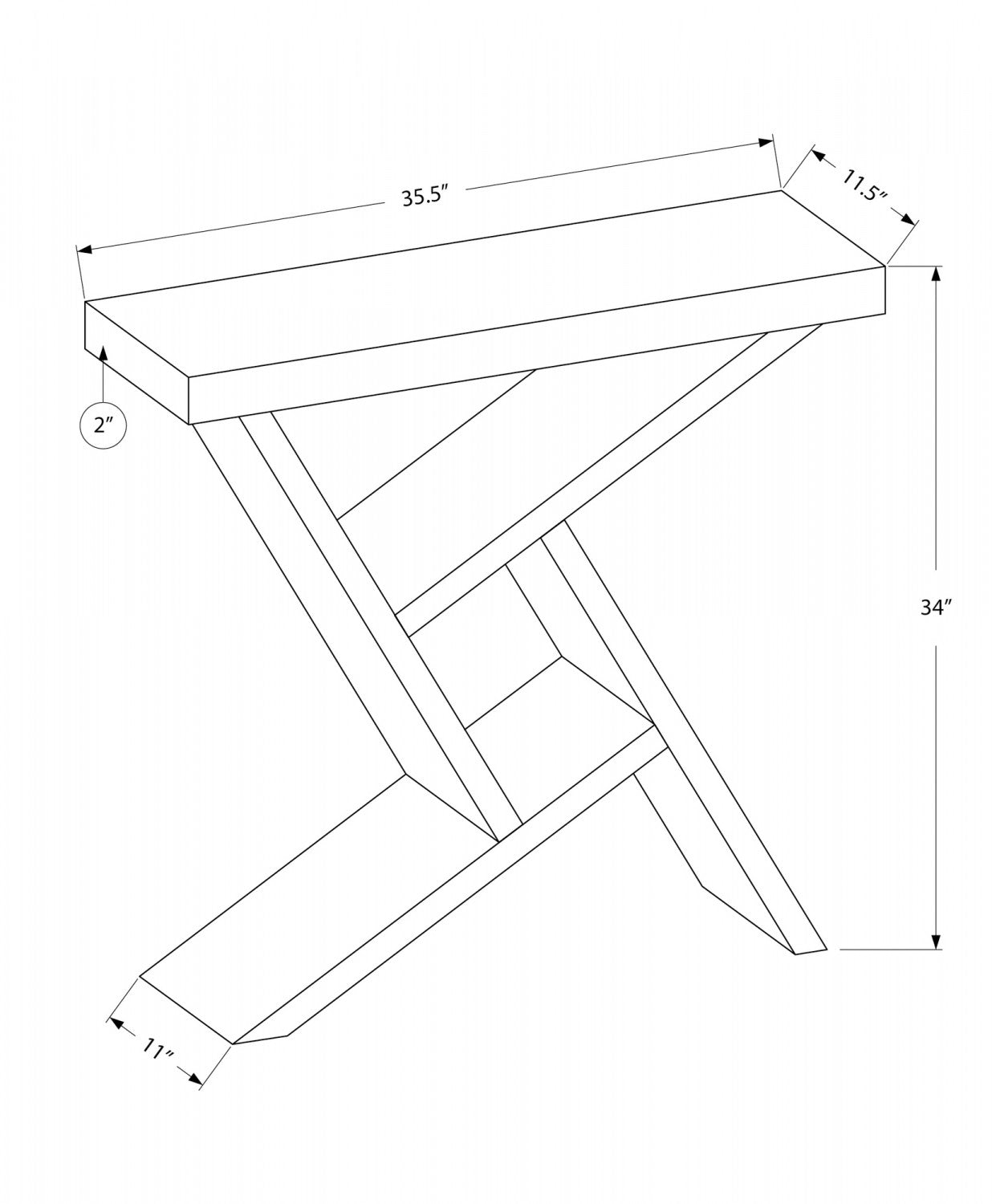 Kora Sofa Table - White