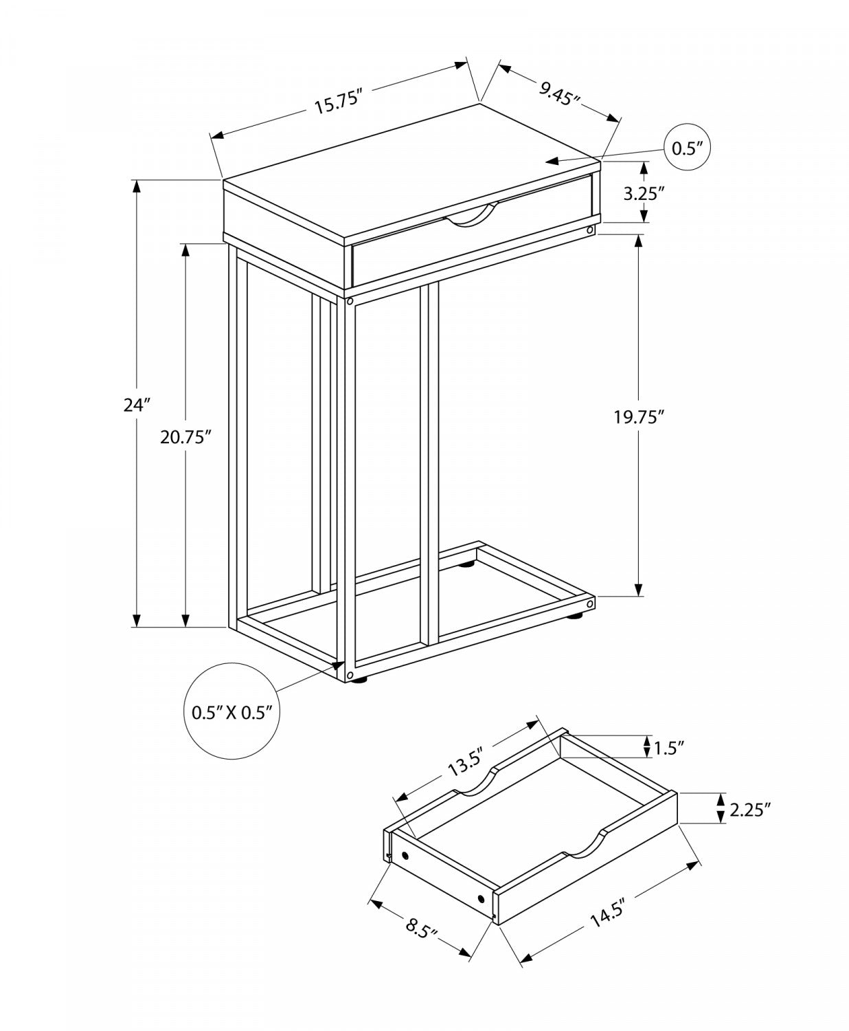 Sora Side Table - White Marble