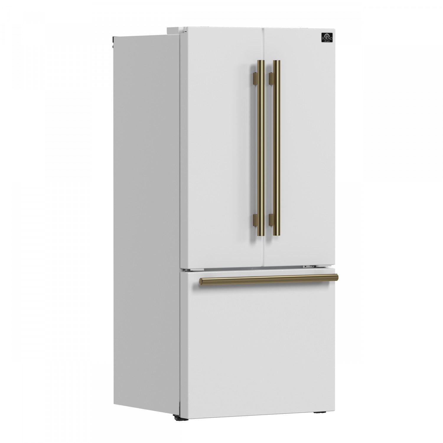 Forno Gallipoli 31" 17.5 Cu.Ft. White French Door Refrigerator with Ice Maker - FFFFD1974-31WHT
