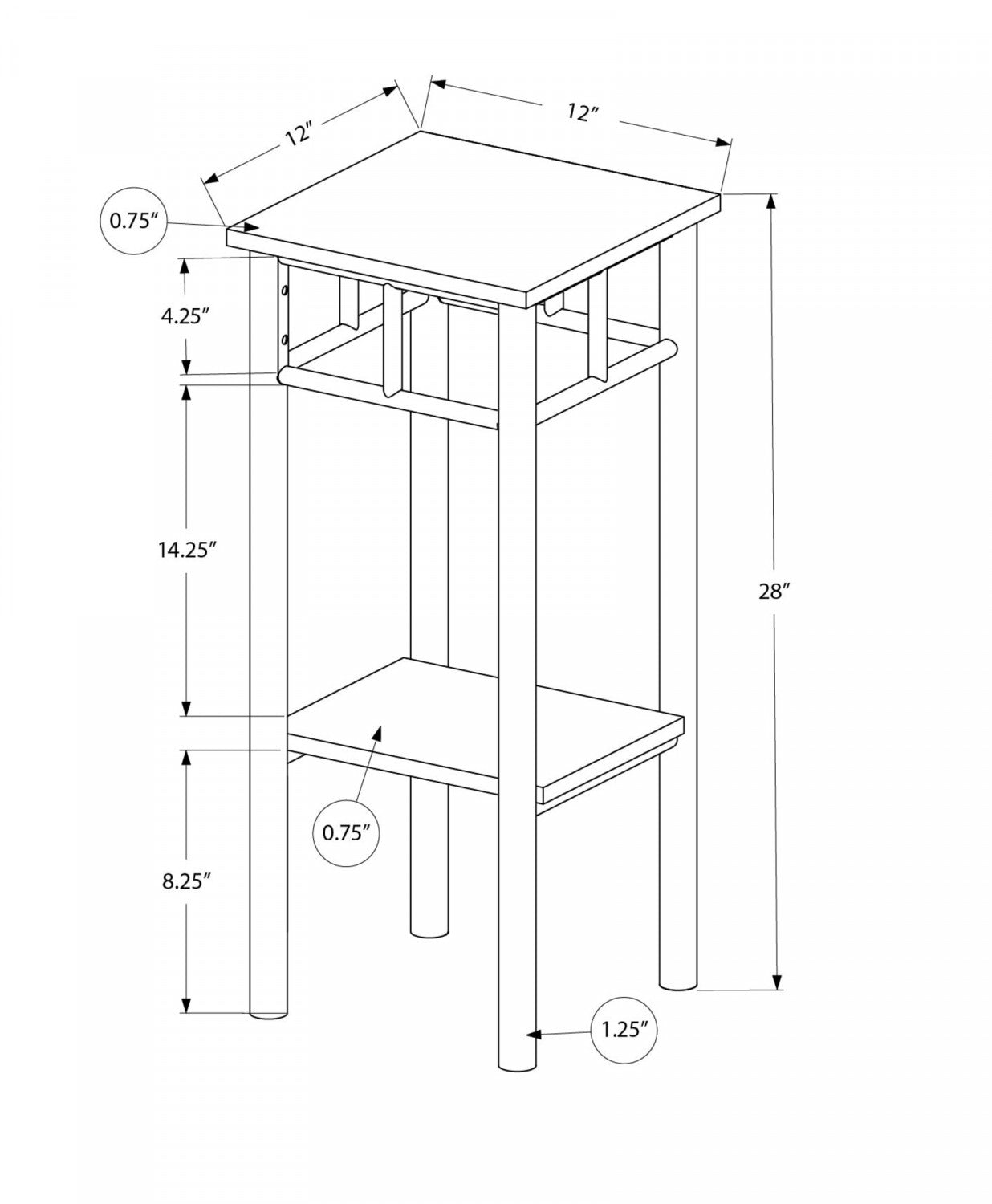 Ilka Side Table - Black