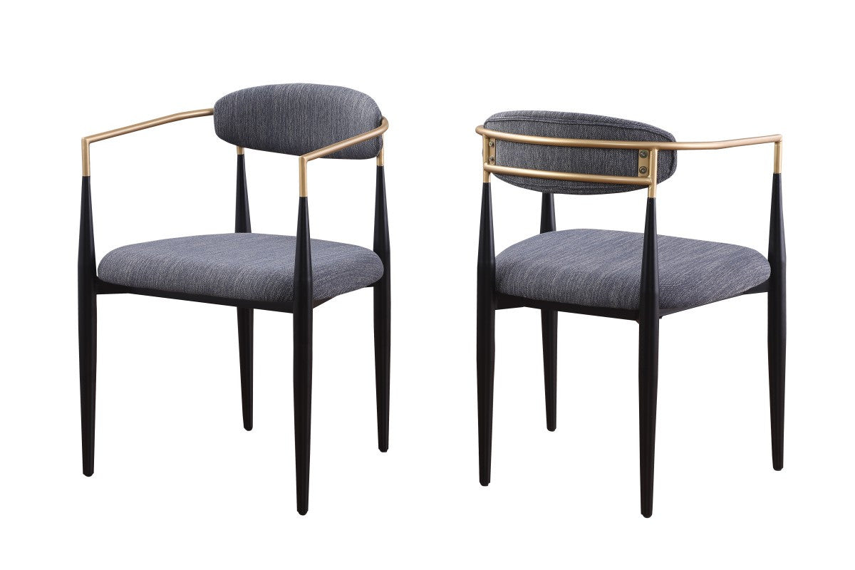Callum Dining Chair - Grey - Set of Two