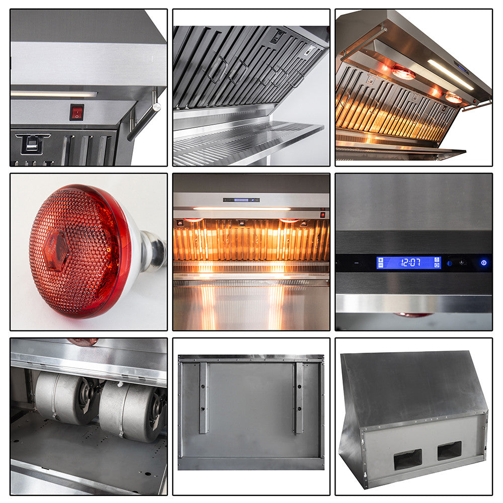 Forno Savona Stainless Steel 36" 1200 CFM Wall Mounted Range Hood - FRHWM5029-36
