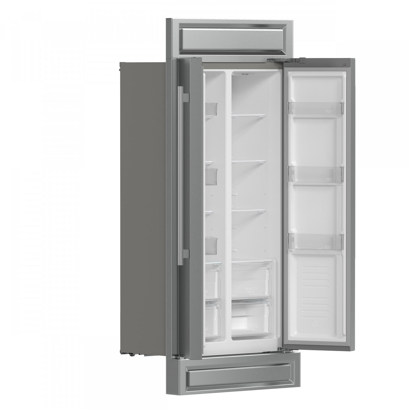 Forno Salerno 33" Stainless Steel Built-in Side-by-Side Refrigerator (15.6 Cu. Ft.) - FFRBI1805-37MG