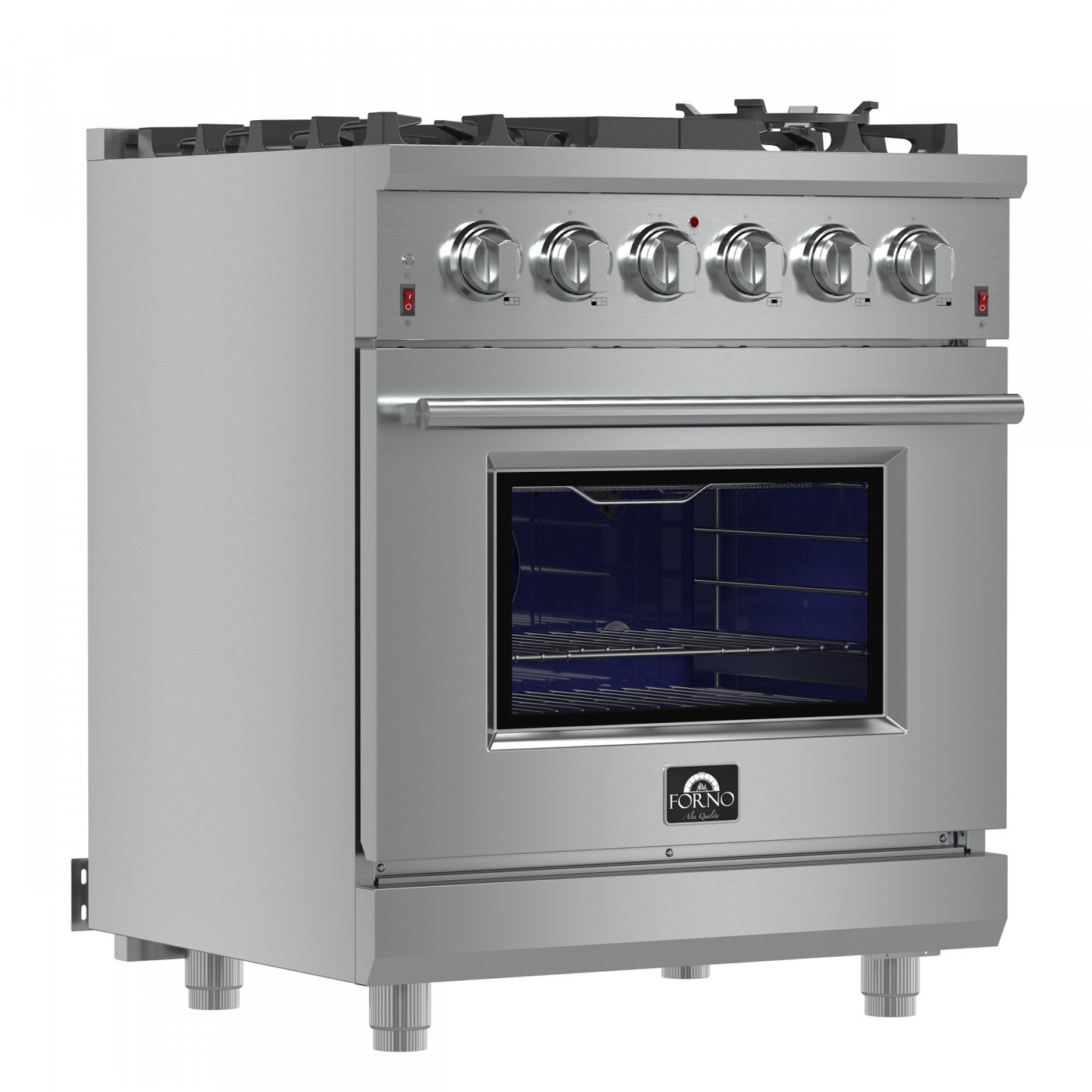Forno Massimo 30" Stainless Steel Freestanding Gas Range With Air Fry (4.32 Cu. Ft.) - FFSGS6239-30
