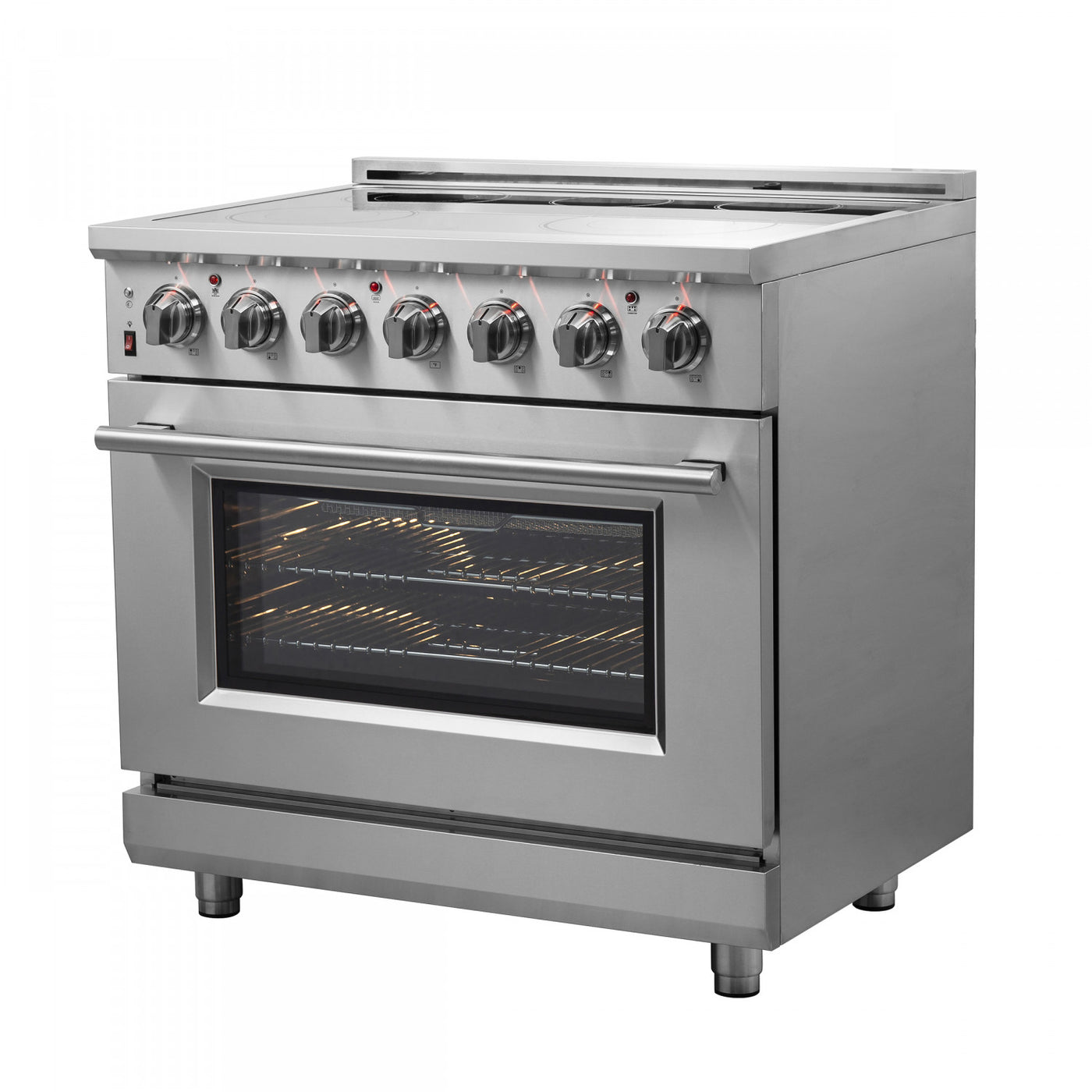 Forno Massimo 36" Stainless Steel Freestanding Electric Range With True Convection And Air Fry (5.36 Cu. Ft.) - FFSEL6020-36