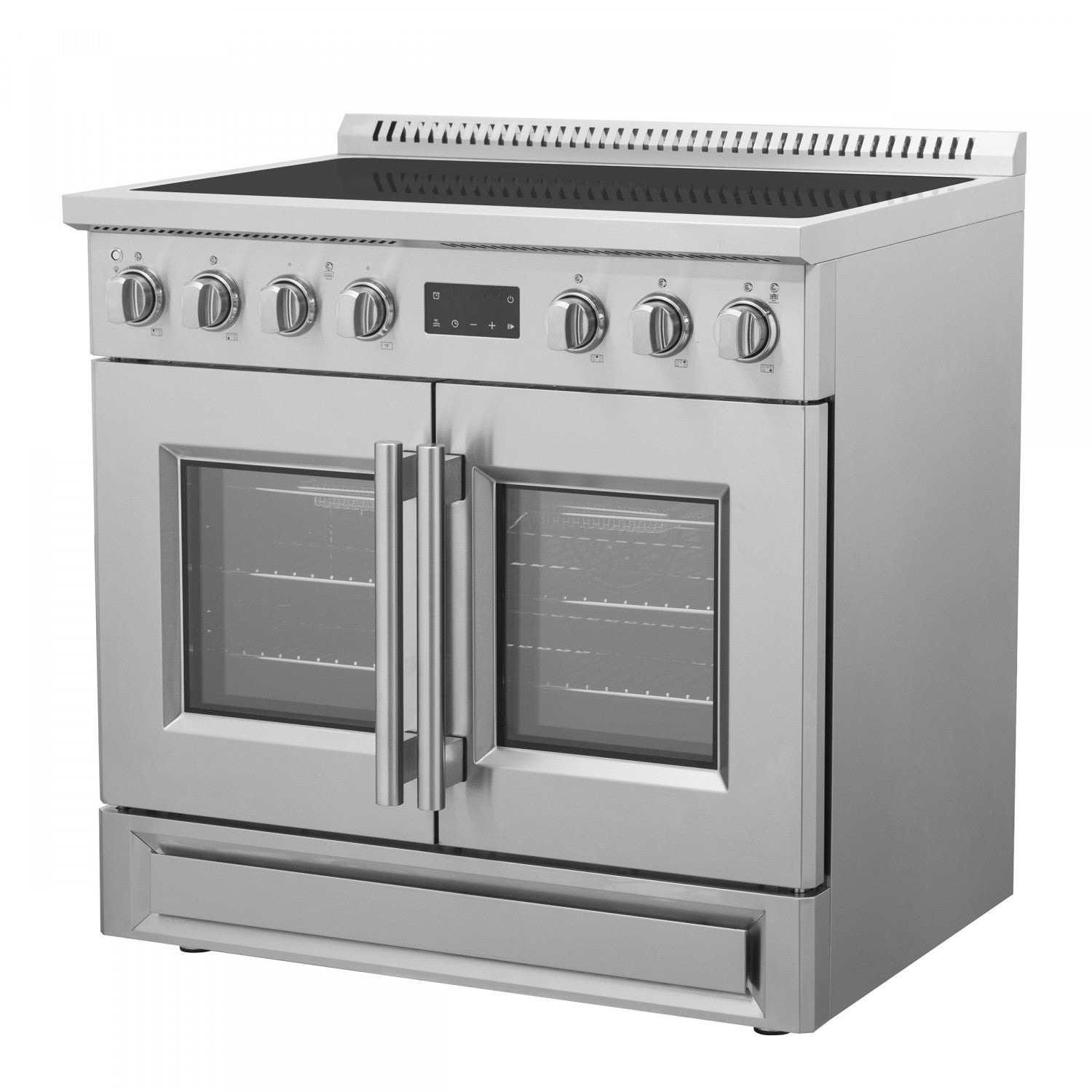 Forno Torino Stainless Steel 36" True Convection Induction Range with Air Fry and Air Sous Vide (5.36 Cu. Ft.) - FFSIN0950-36