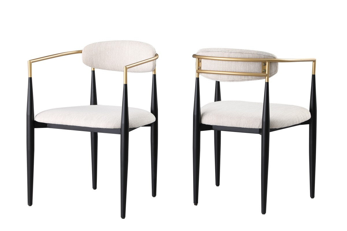 Callum Dining Chair - Beige - Set of Two