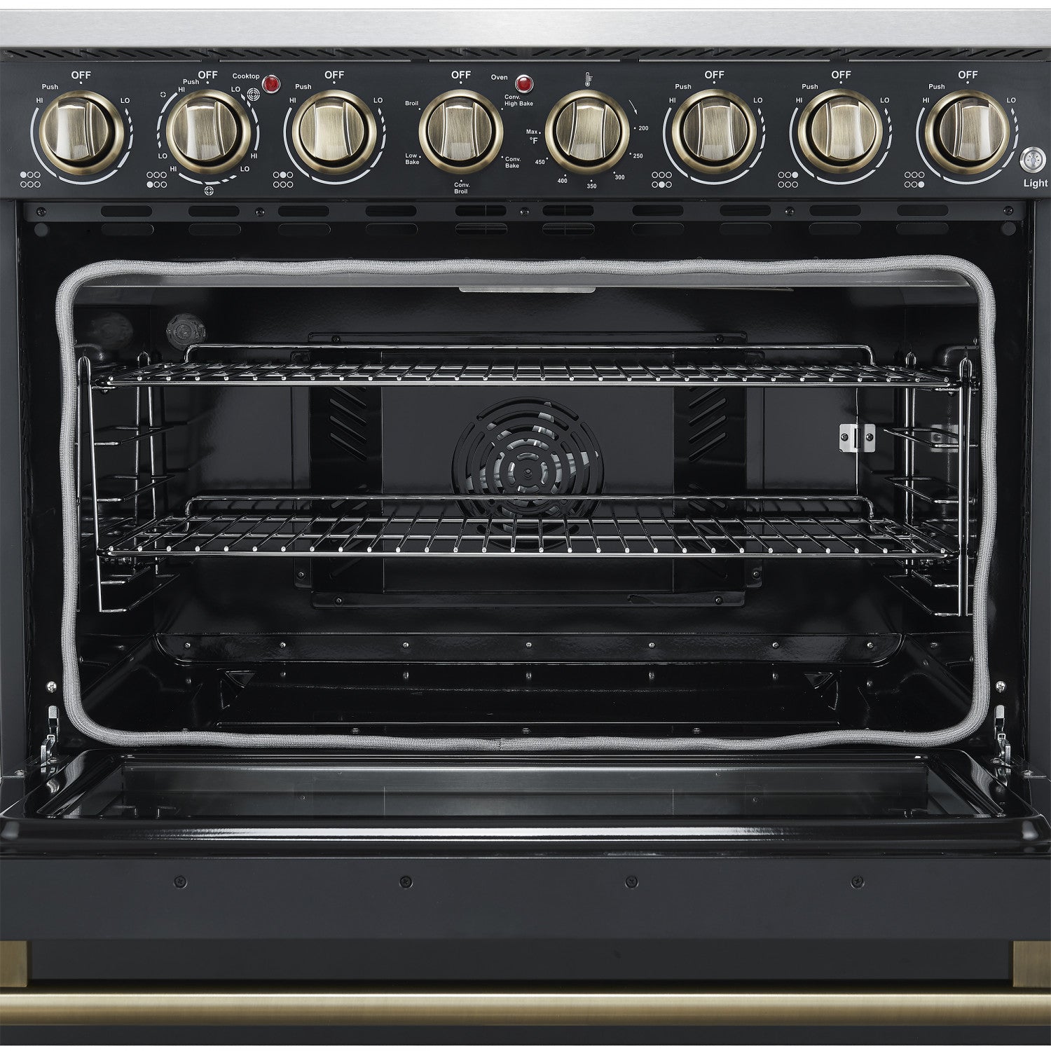 Forno Paolo 36" Black Freestanding Electric Range with True Convection (5.44 Cu. Ft.) - FFSEL6011-36BLK