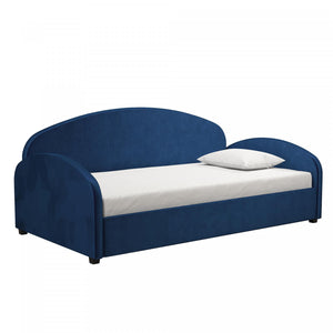 Moon Upholstered Twin Daybed - Blue Velvet