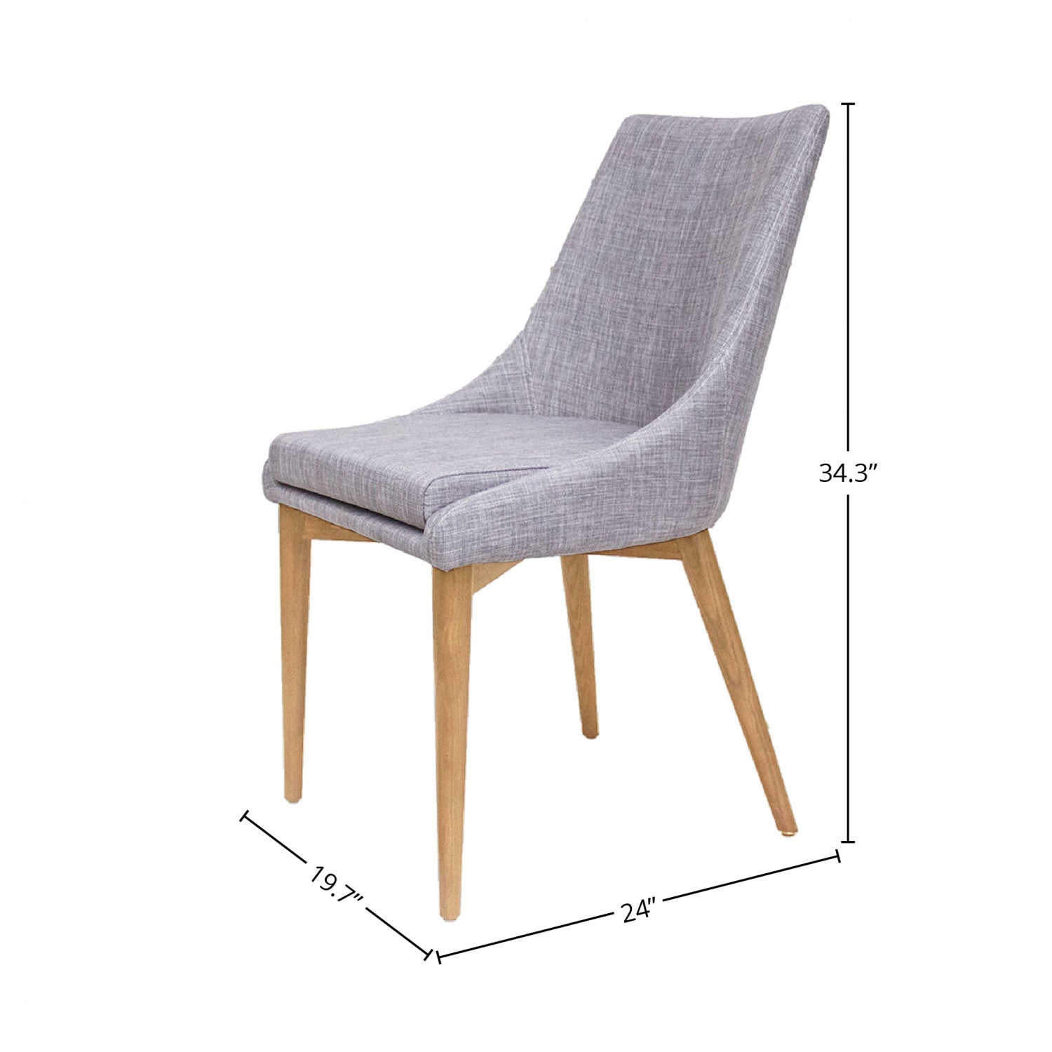 Vellaro Side Chair - Light Grey/Natural - Set of Two