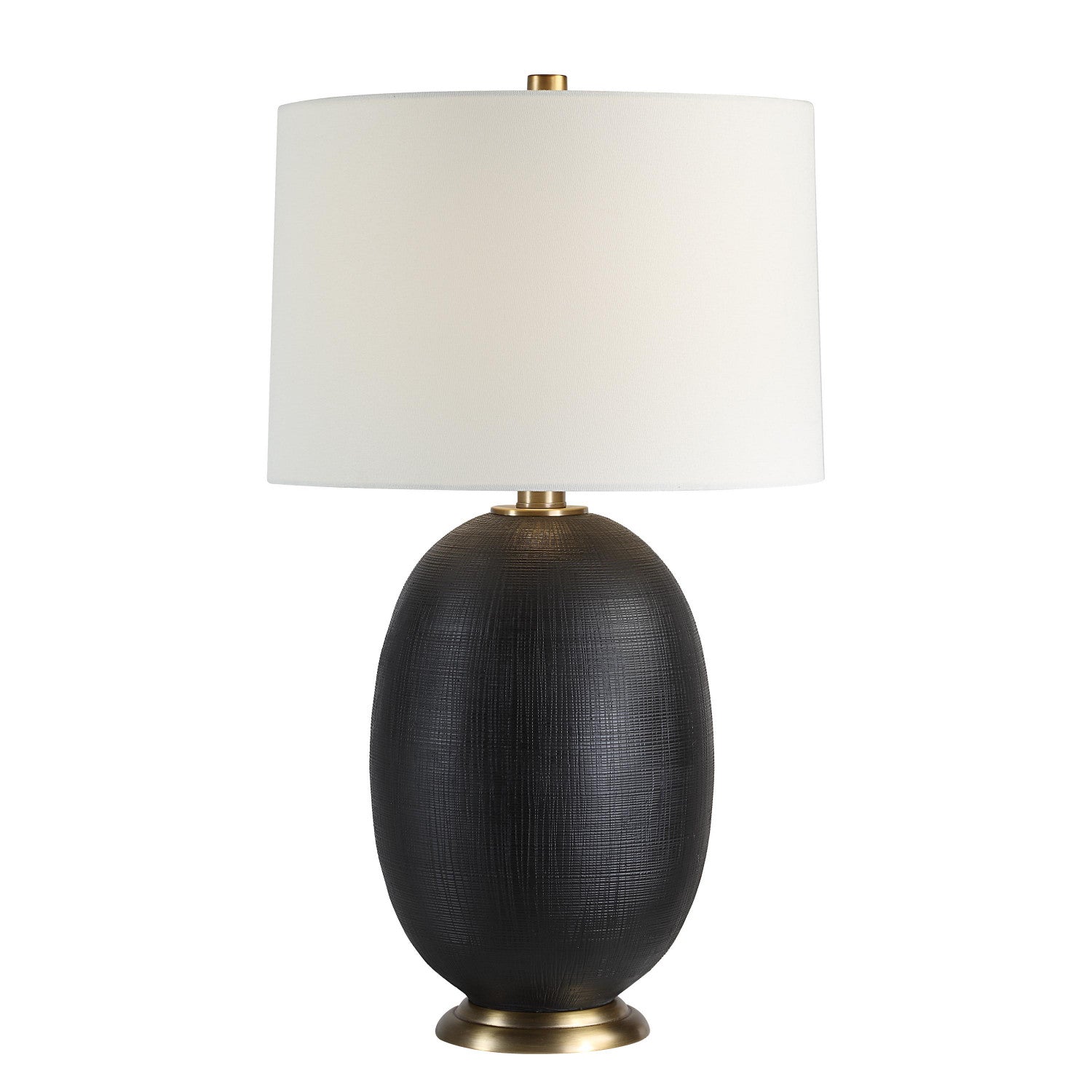 Zala Table Lamp - Matte Black/Dark Antique