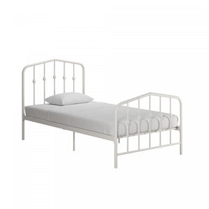 Novogratz Bushwick Metal Platform Twin Bed - Off White
