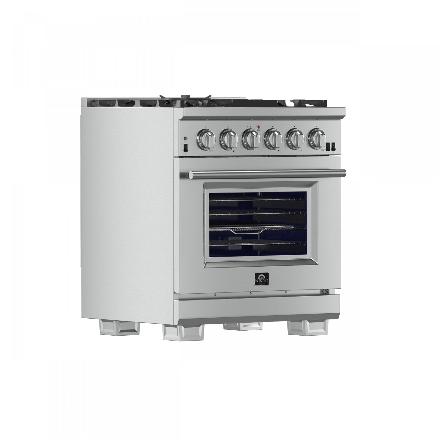 Forno Capriasca 30" Stainless Steel Freestanding Gas Range (4.32 Cu. Ft.) - FFSGS6260-30