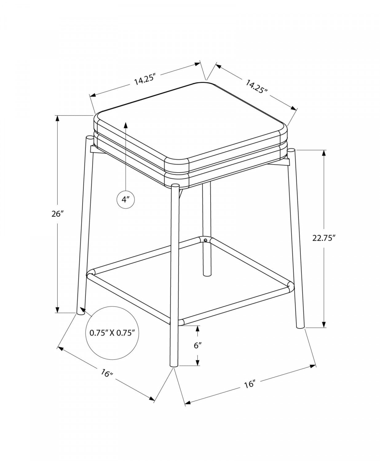 Aspen Counter Stool - White/Grey - Set Of Two
