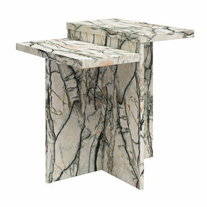 Brielle Accent Table - Faux Onyx Marble