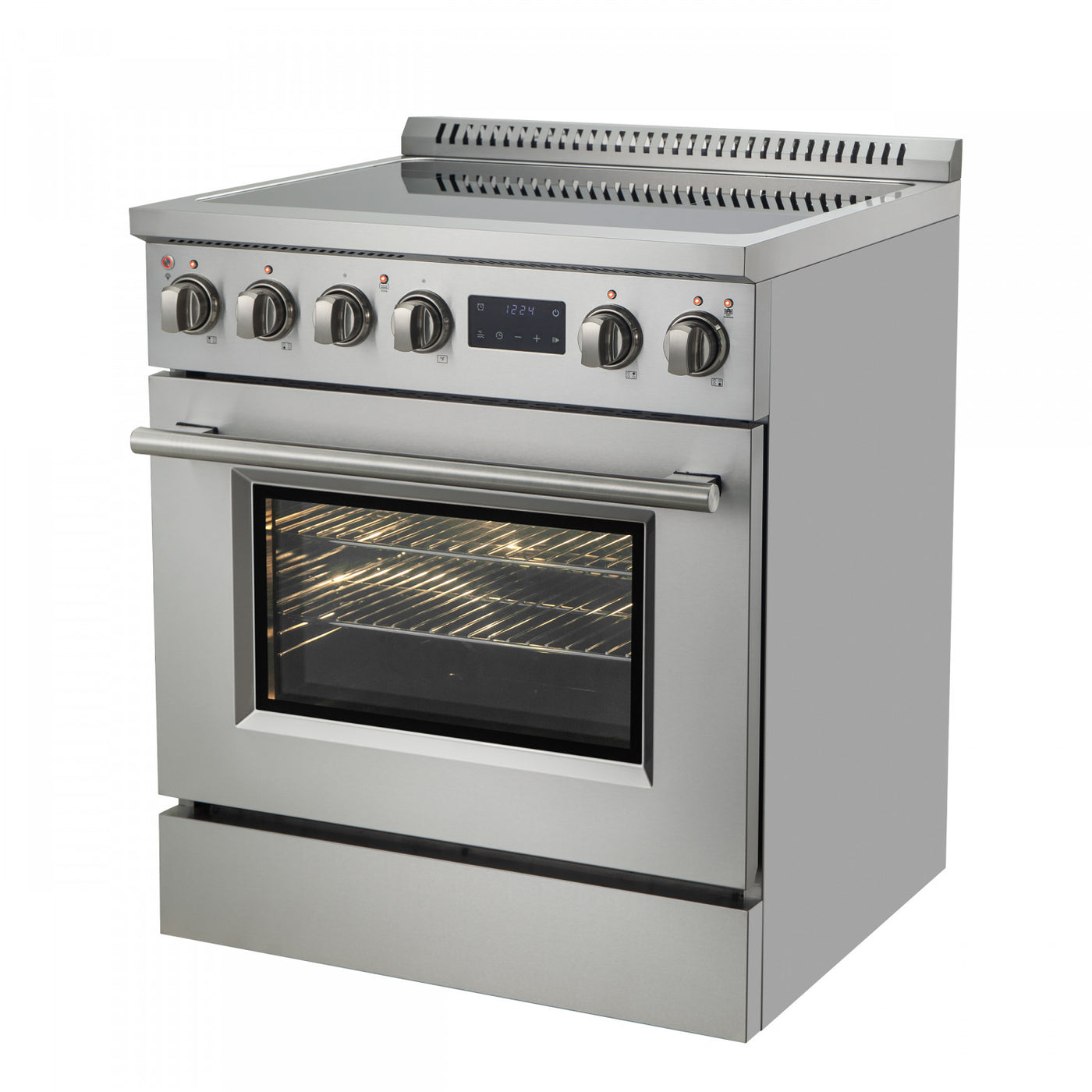 Forno Torino Stainless Steel 30" True Convection Induction Range with Air Fry and Air Sous Vide (4.32 Cu. Ft.) - FFSIN0936-30