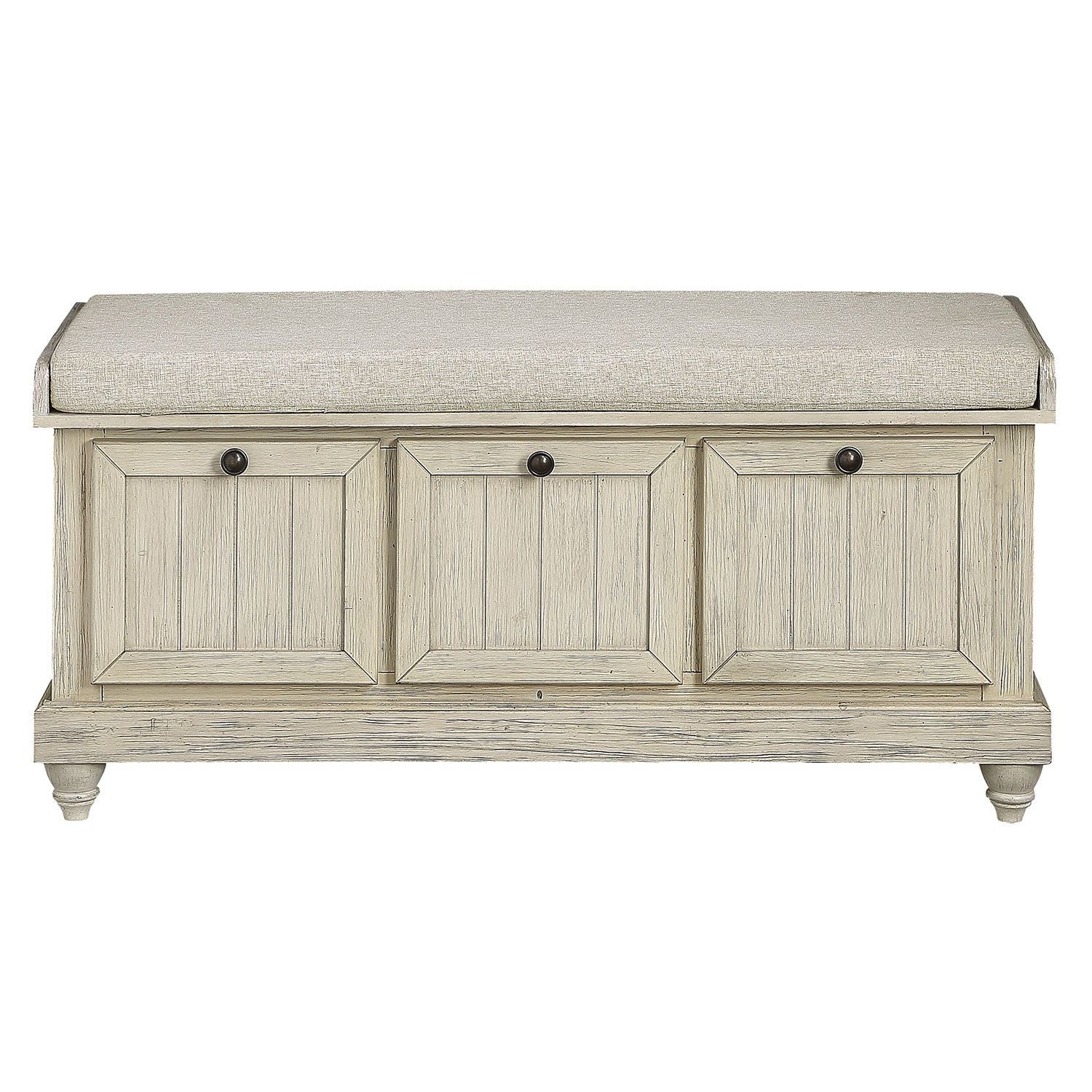 Woodwell Bench - Antique White