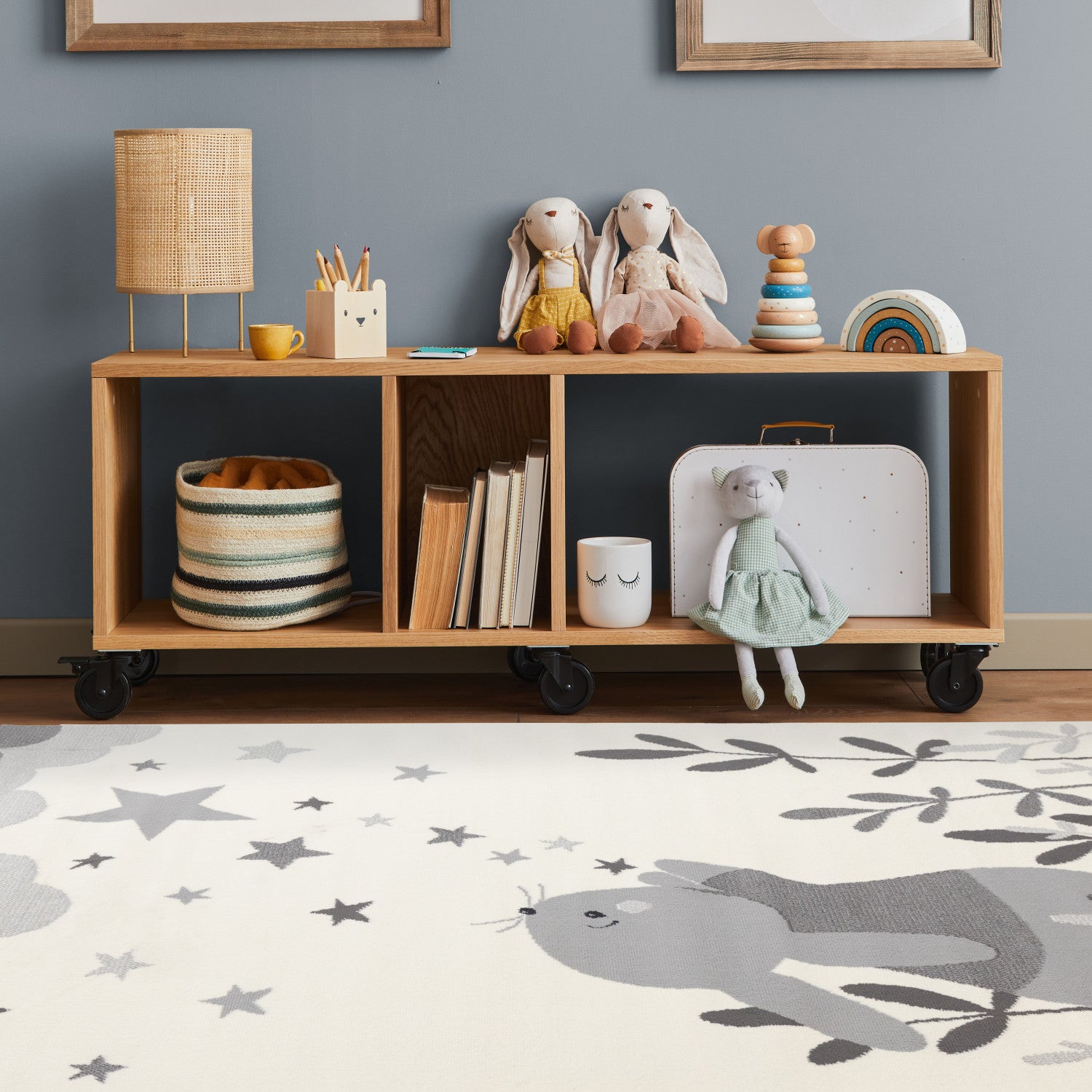 Kids Wishful Bunny Area Rug - Cream - 4' X 6'