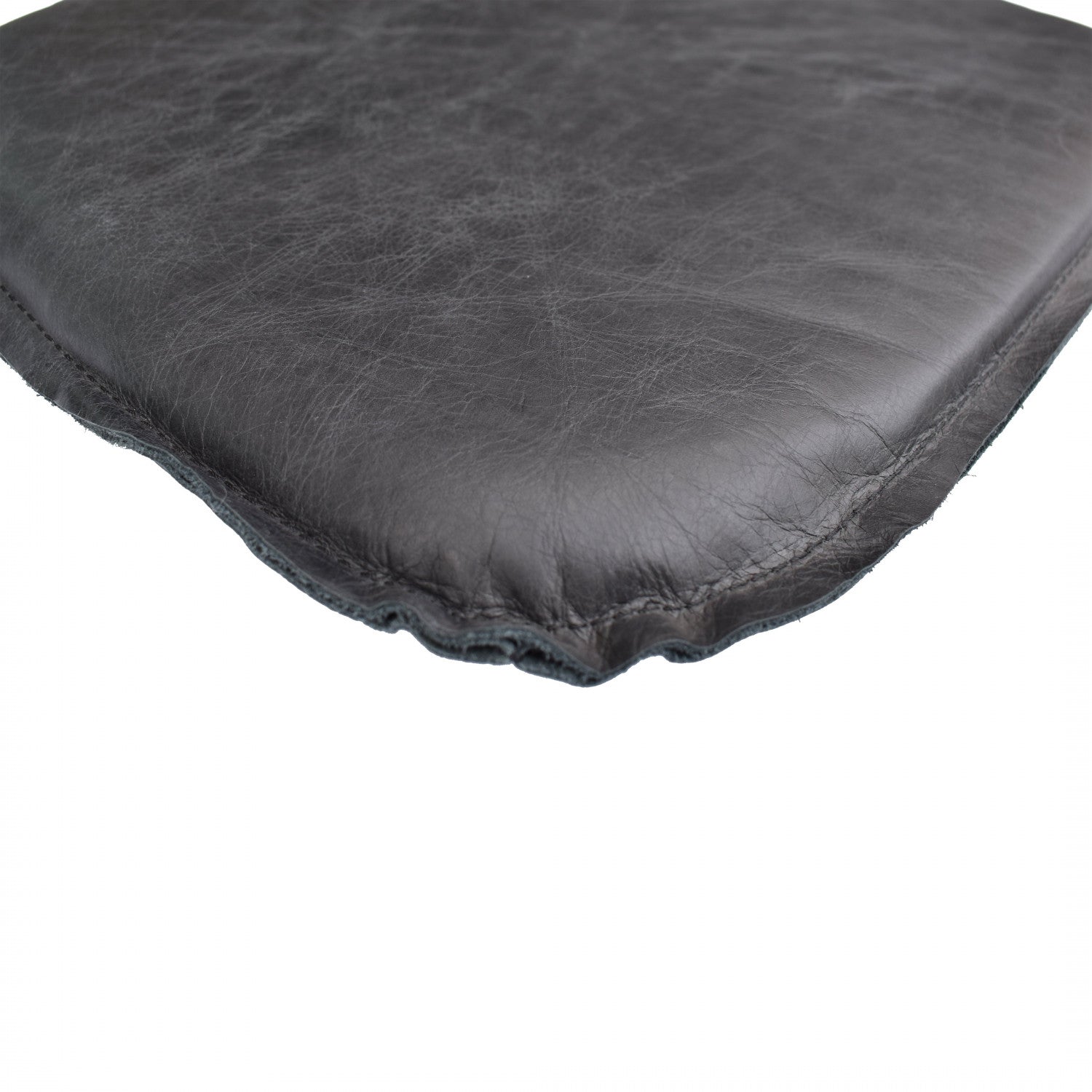 Dovren Leather Cushion Seat - Antique Black