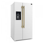 Forno Salerno 36" White Side-by-Side Refrigerator With Ice & Water Dispenser (20 Cu. Ft.) - FFRBI1844-36WHT