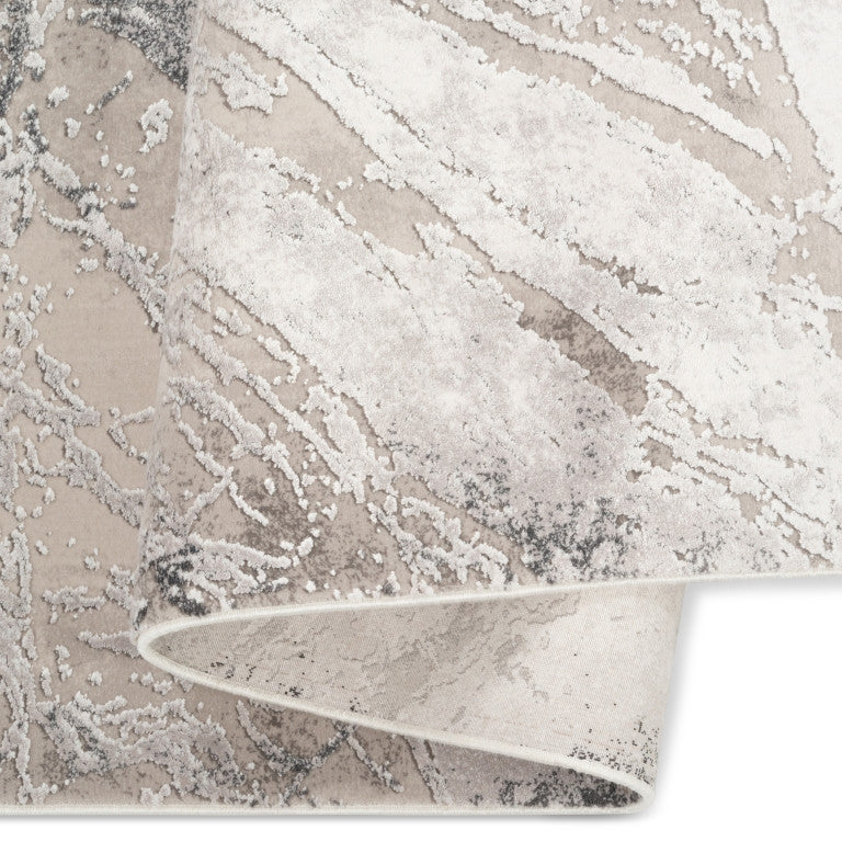 Skadi Marble Rug - 4' x 6' - Grey/Beige