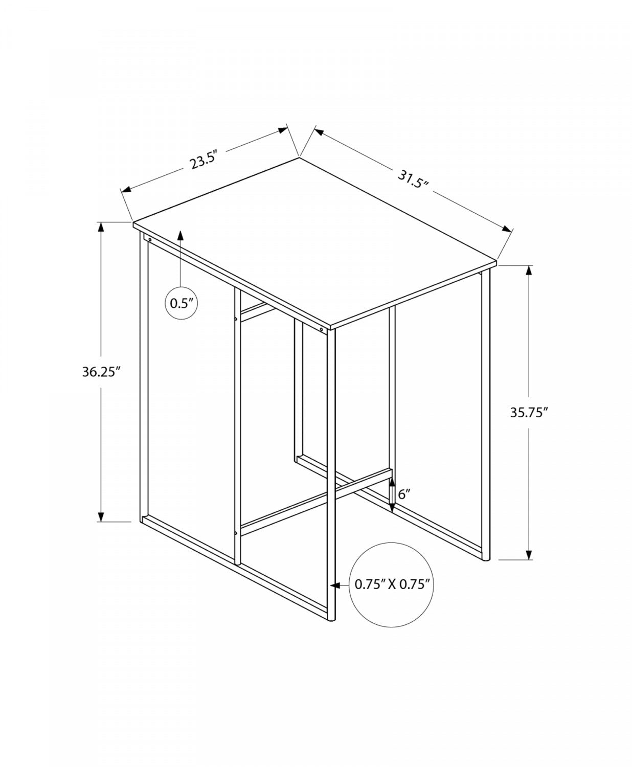 Brooke Counter-height Dining Table - Black