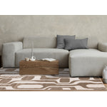 Logan Modern Area Rug - Brown Cream - 8' X 11'