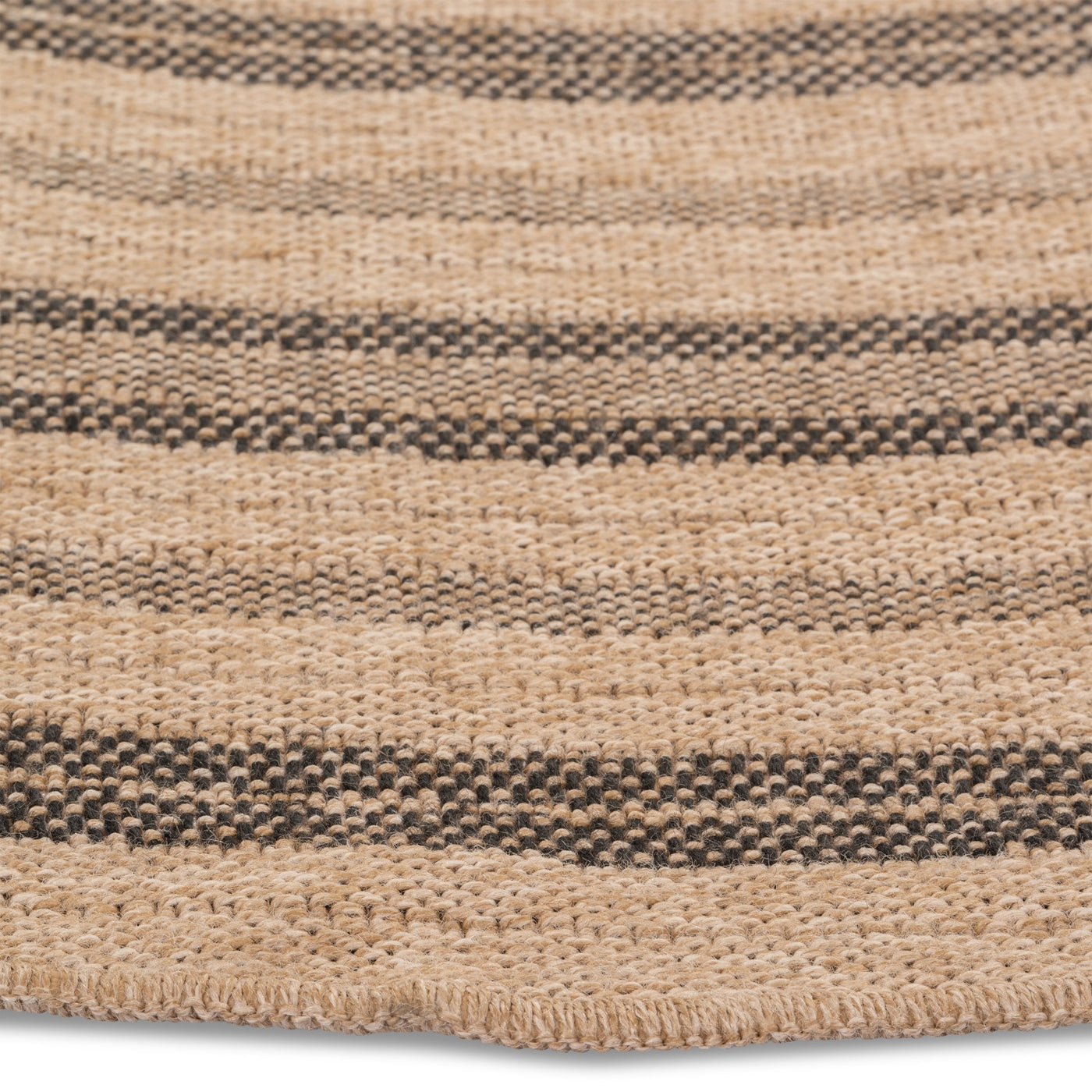 Avanos Circles Indoor/Outdoor Rug - 6ft Round - Beige/Black