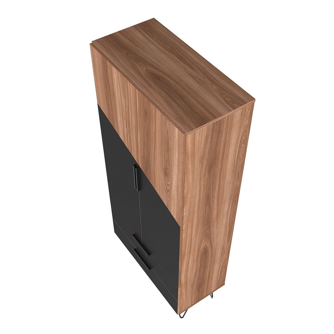 Velling Tall Cabinet - Brown/Black