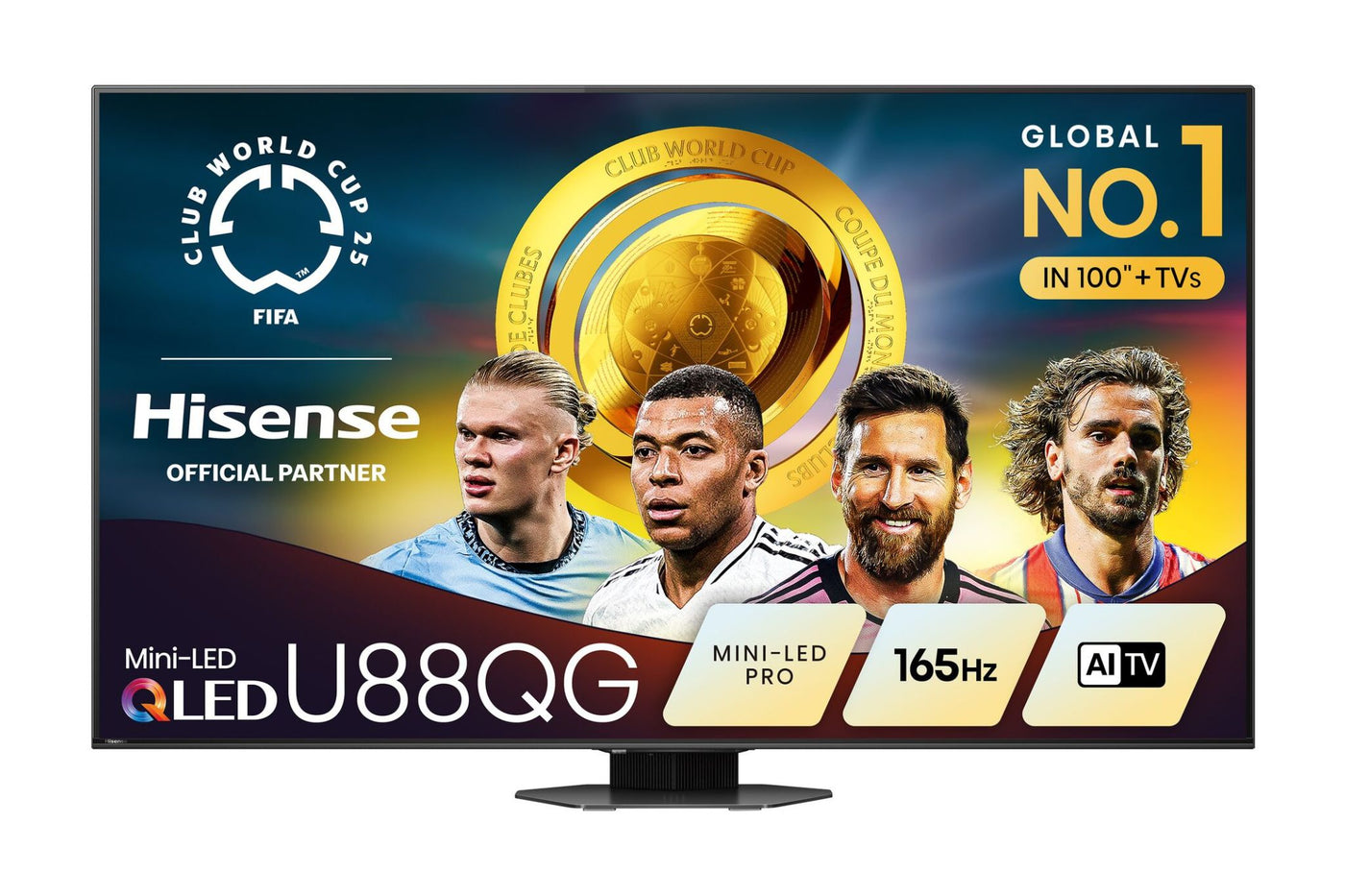 Hisense 55" 4K Smart Mini-LED Pro QLED 165Hz TV - 55U88QG