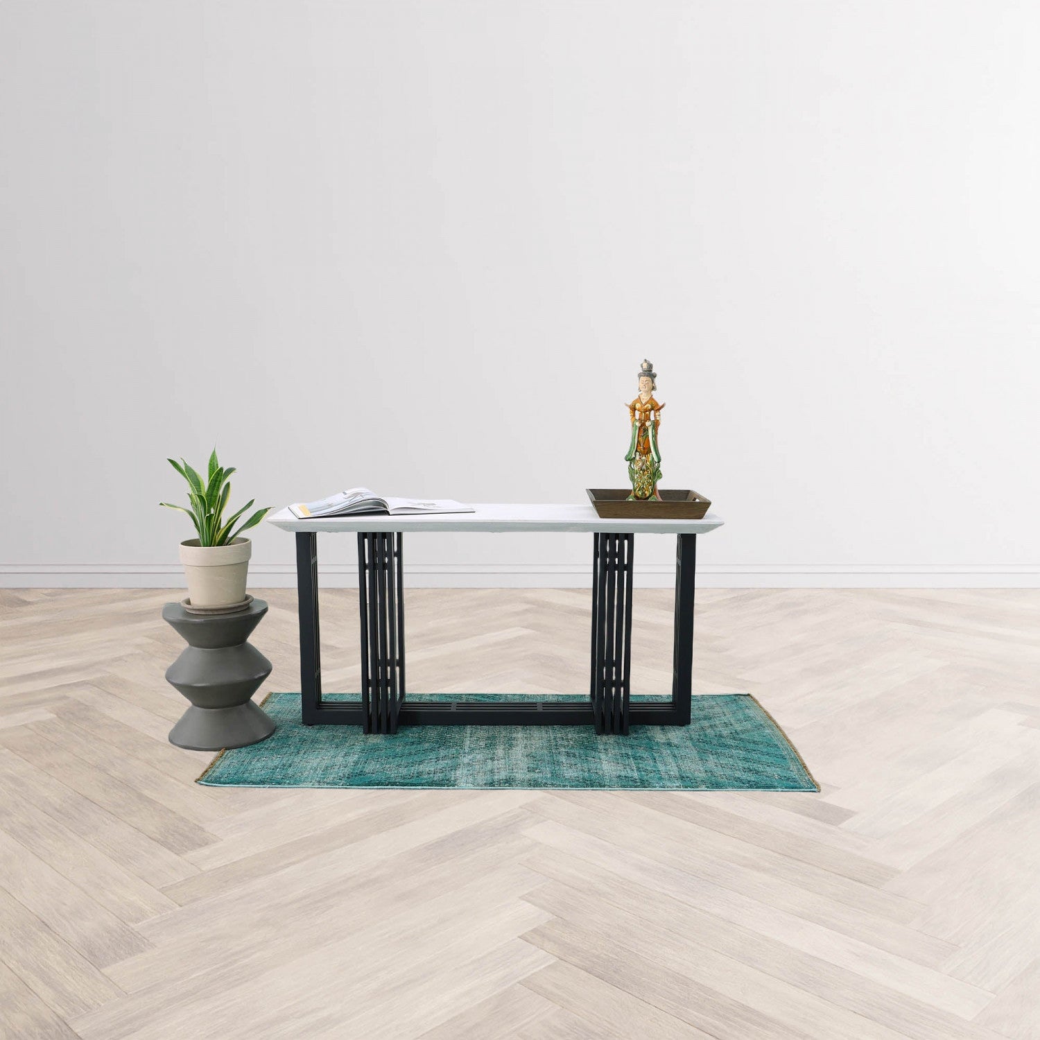 Gavrin Inverted Side Table - Dark Grey