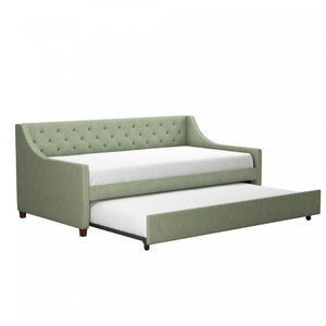 Novogratz Her Majesty Twin Daybed and Trundle - Light Jade