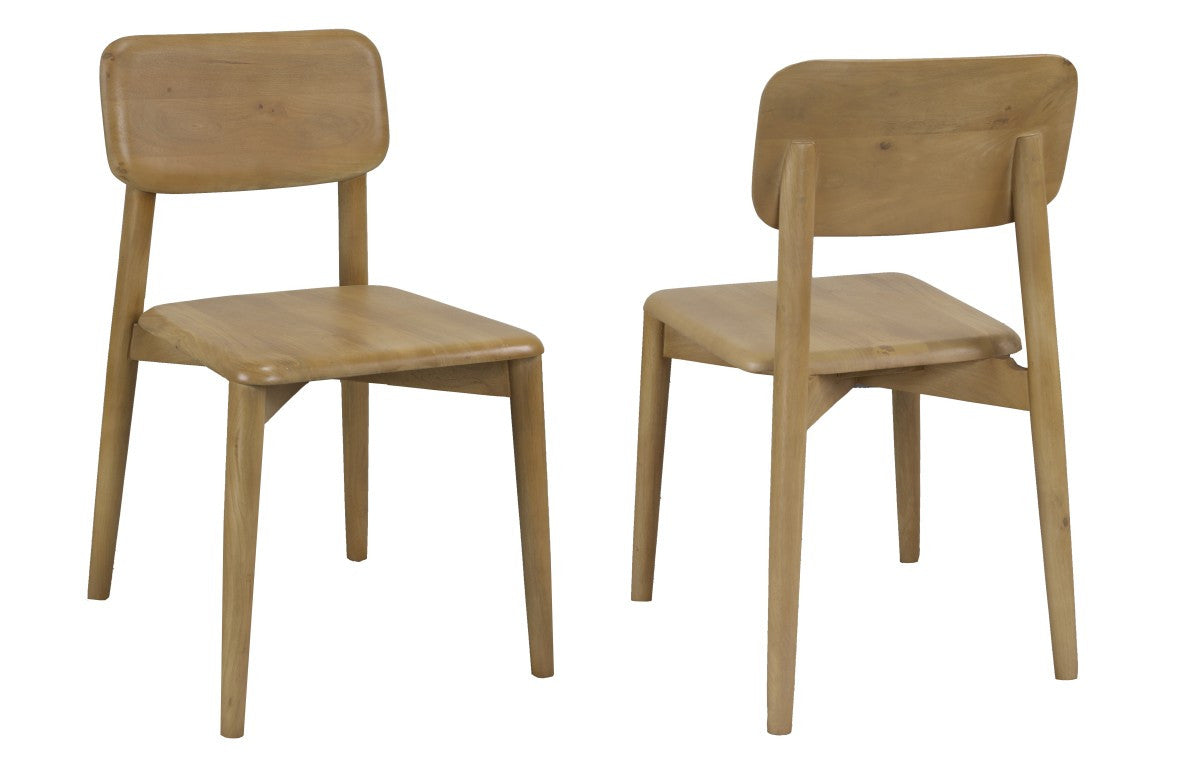 Stephano Dining Chair - Oak - Set of Two