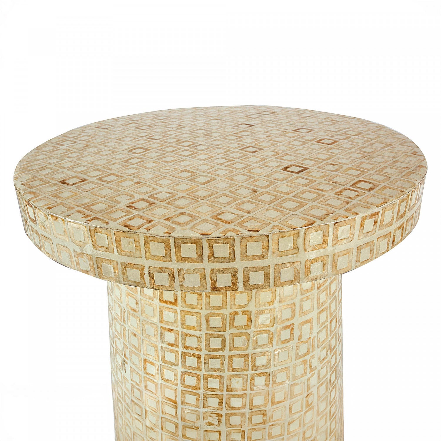 Destiny Side Table - White/Gold