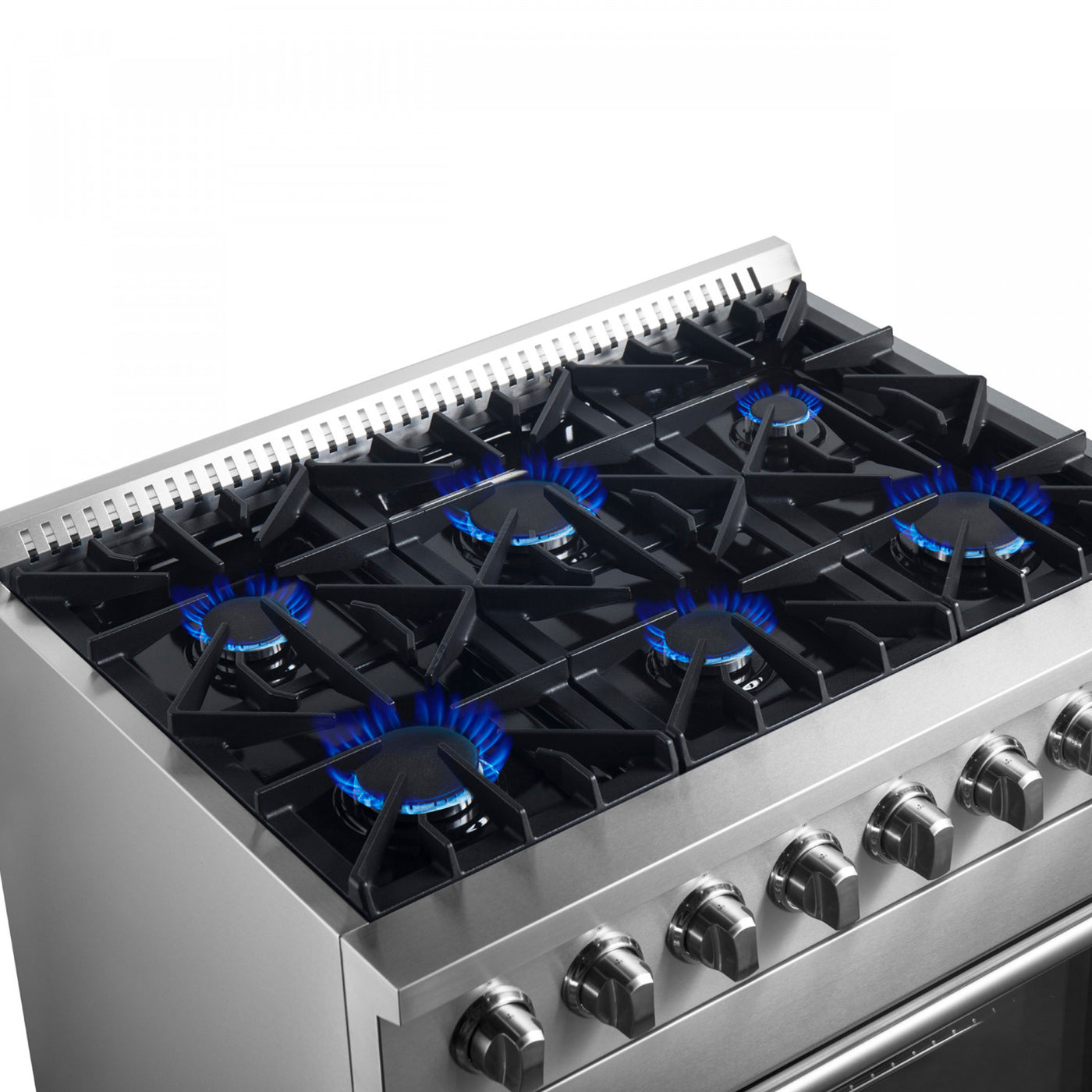 Forno Marco 36" Stainless Steel Dual Fuel Range with True Convection (5.36 Cu. Ft.) - FFSGS6197-36