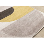 Maui Contemporary Geometric Area Rug - Cream Yellow - 8' X 11'