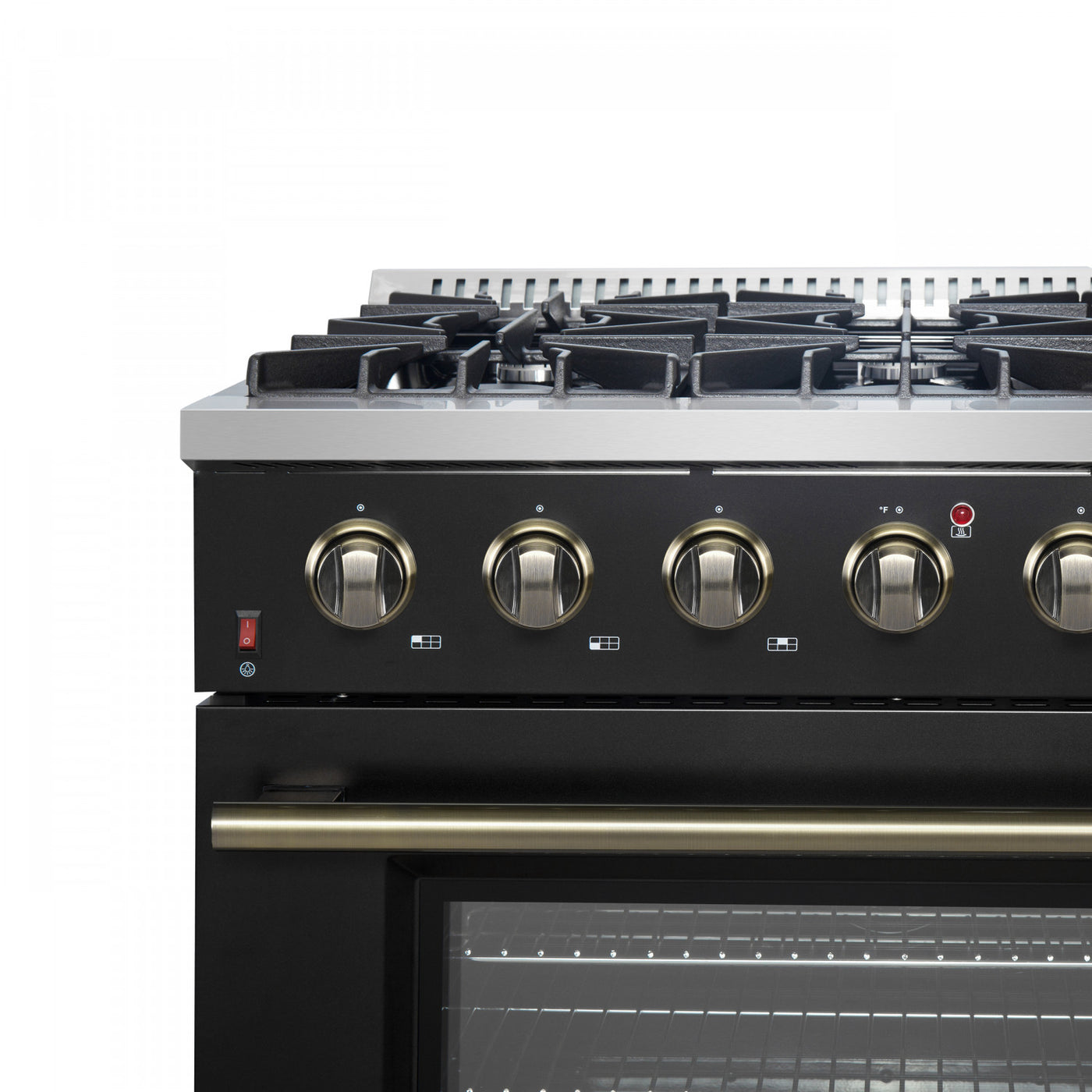 Forno Galiano 36" Black Freestanding Gas Range (5.36 Cu. Ft.) - FFSGS6244-36BLK