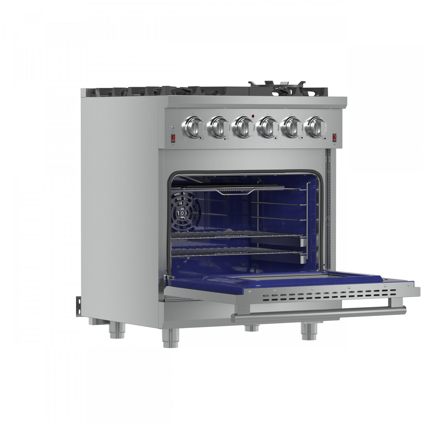 Forno Massimo 30" Stainless Steel Freestanding Gas Range With Air Fry (4.32 Cu. Ft.) - FFSGS6239-30