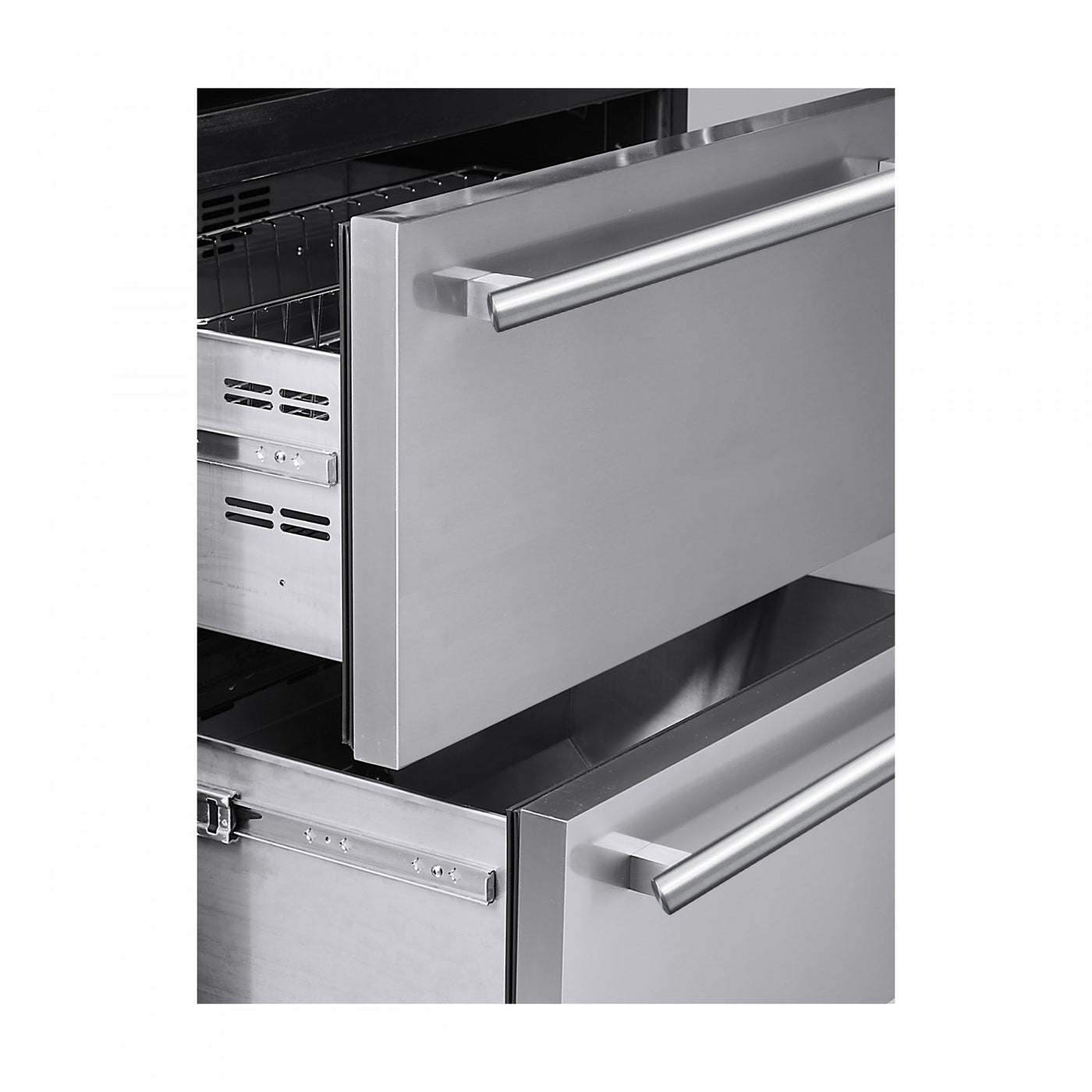 Forno Capraia 30" Stainless Steel 144 Bottle Dual Zone Wine Cooler with Two Beverage Drawers - FWCDR6661-30S