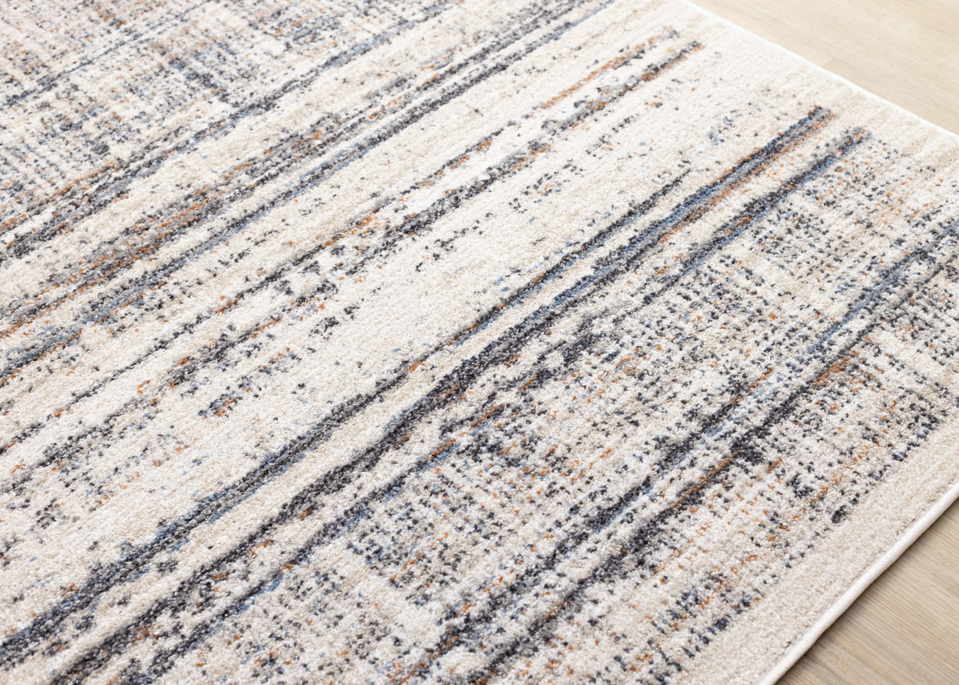 Sadie Casual Contemporary Area Rug - Grey Beige - 5' X 8'
