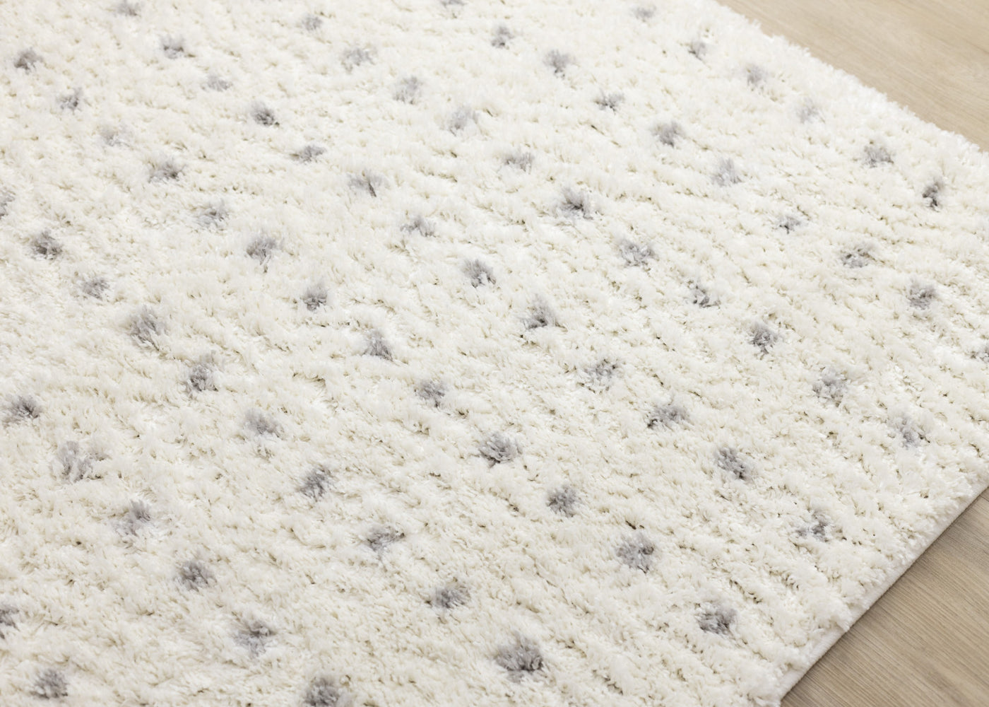 Palmer Casual Contemporary Speckled Area Rug - White Grey - 7' X 10'