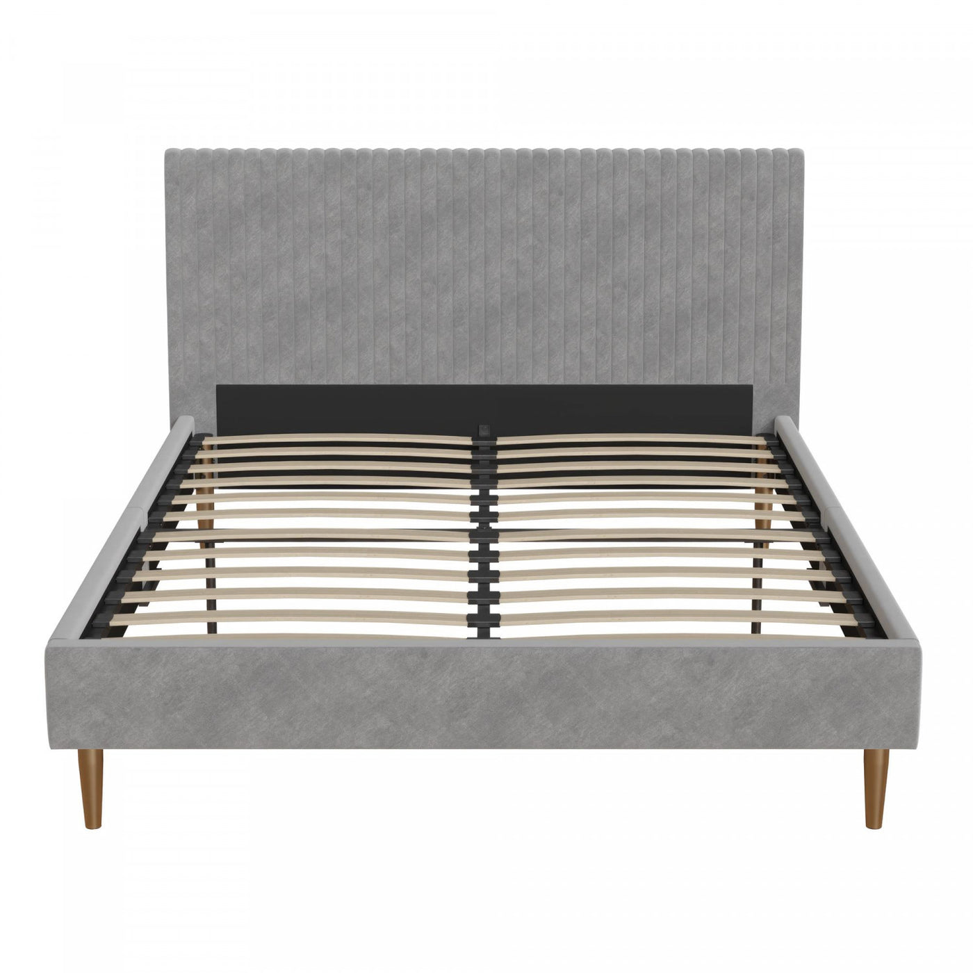 Daphne Upholstered Queen Bed - Light Gray Velvet