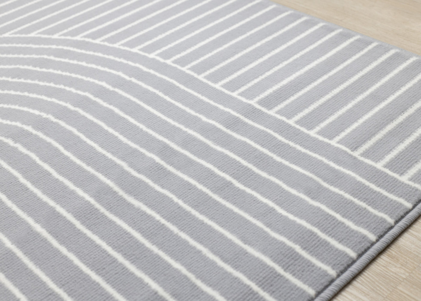 Functional Modern Arches Area Rug - Grey White - 5' X 8'